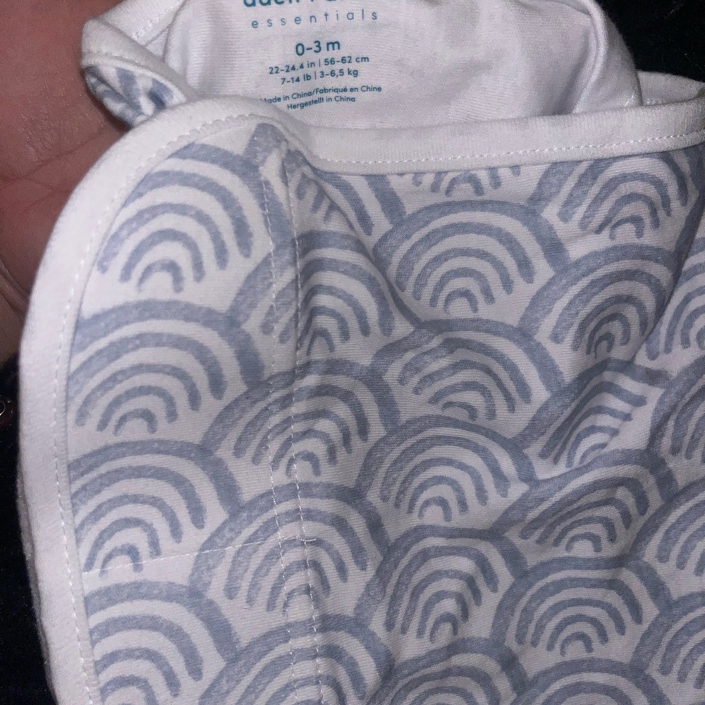Aden + Anais  Essentials Baby Swaddle in Blue and White